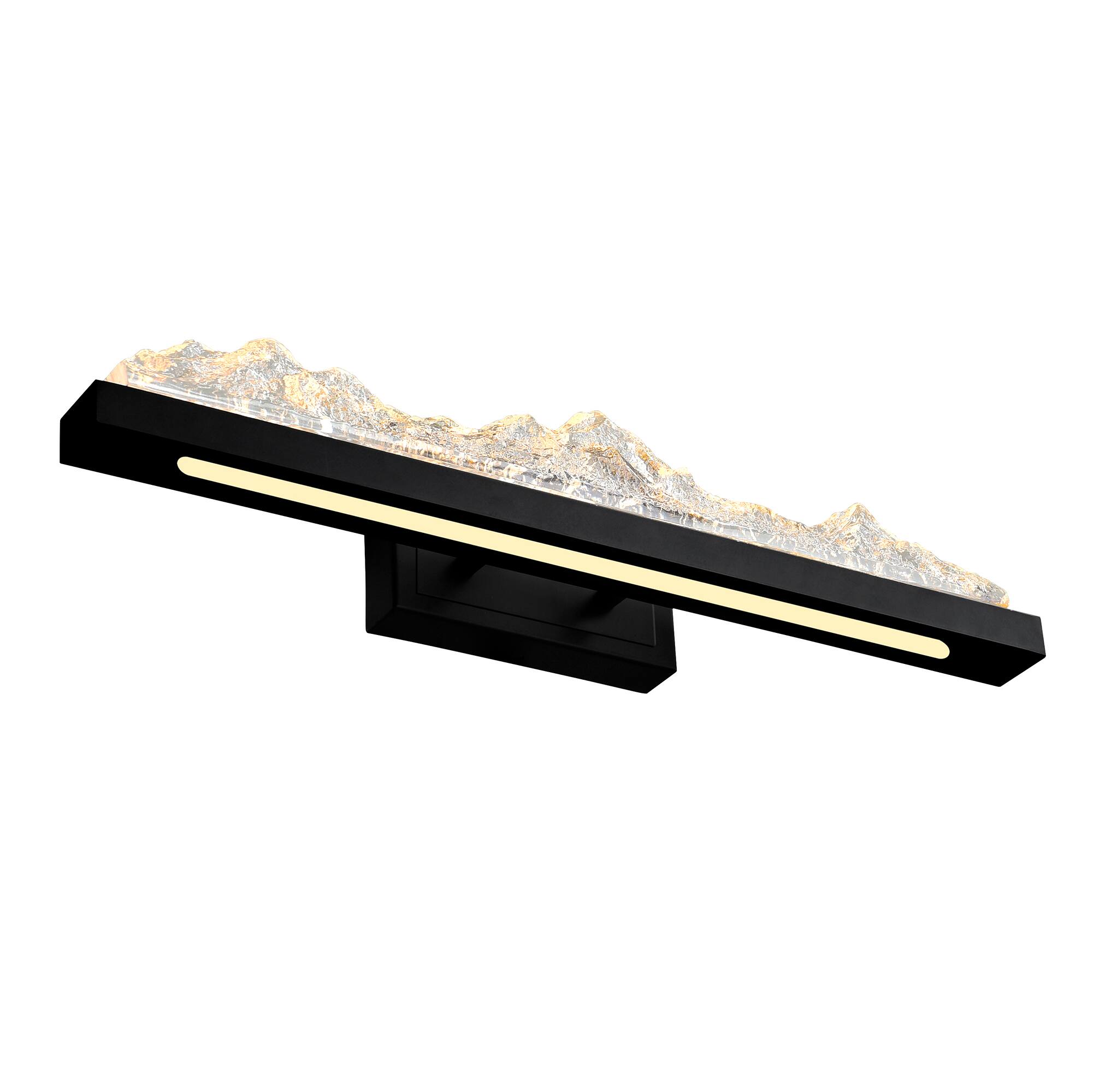 Angle. CWI Lighting - Himalayas Integrated LED Black Vanity Light - Black.
