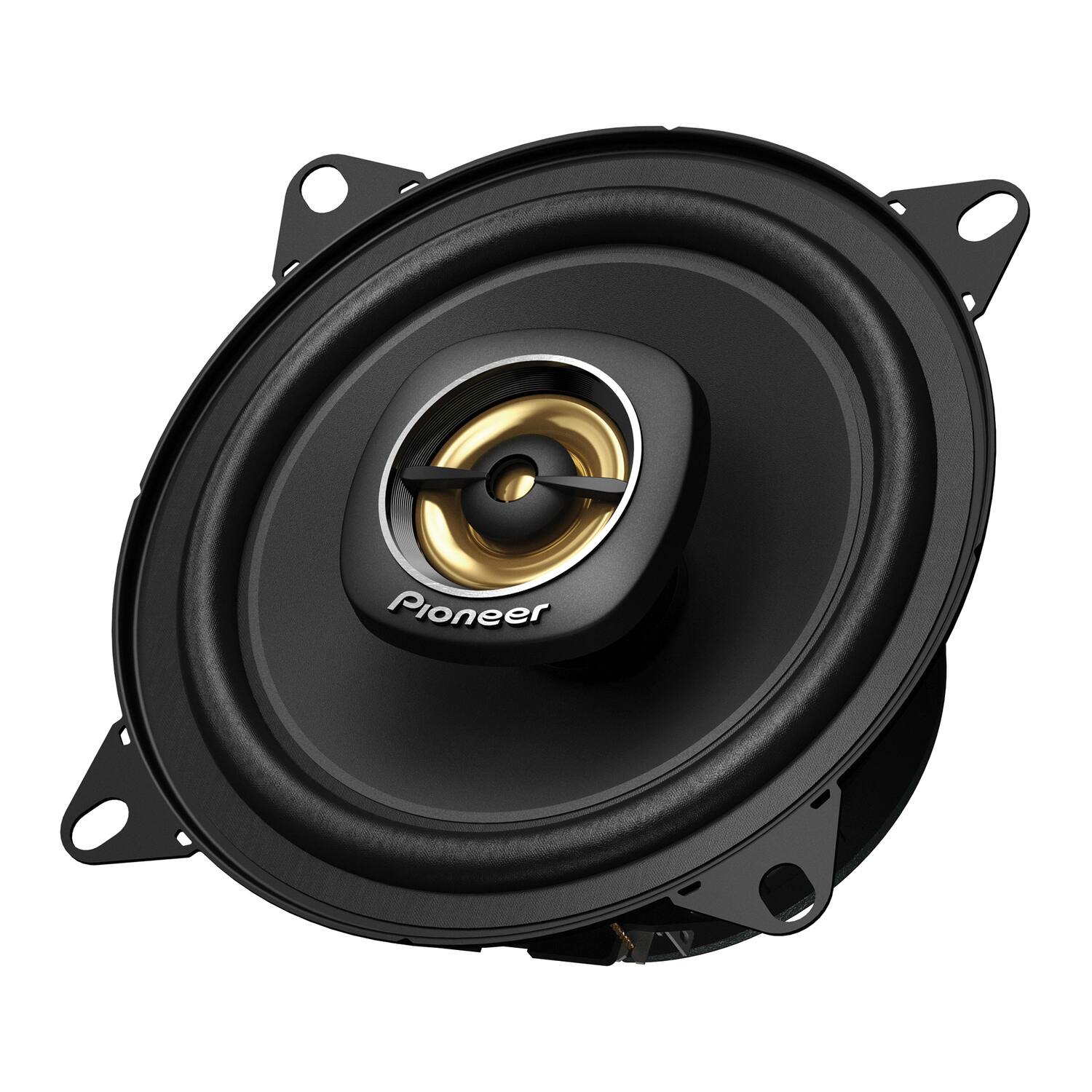Angle. Pioneer - TS-A1081F 4" 230W 2-Way Full-Range Coaxial Speakers 2 Pack - Black.