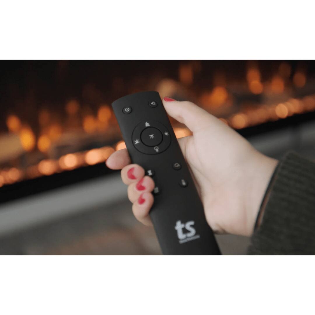 Alt View 10. Touchstone Home Products - 36 in. Wall Mounted Recessed Sideline Elite Pro Smart Electric Fireplace 1500W - Black.