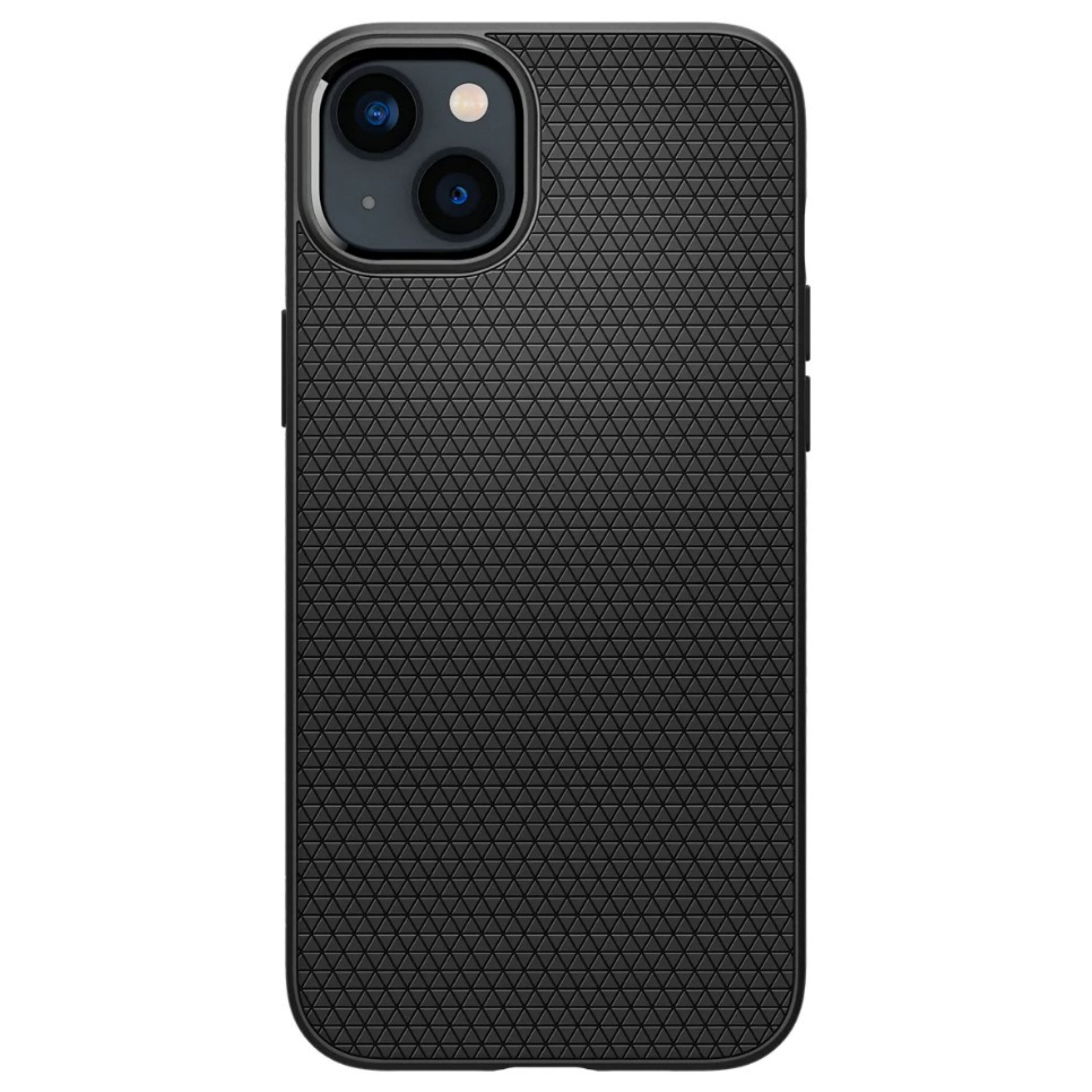 Front. Spigen - Air Grip Case for Apple iPhone 14 Plus - Black.