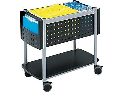 Alt View 1. Safco - Scoot Metal Mobile File Cart with Lockable Wheels, Black (5373BL) - Black.
