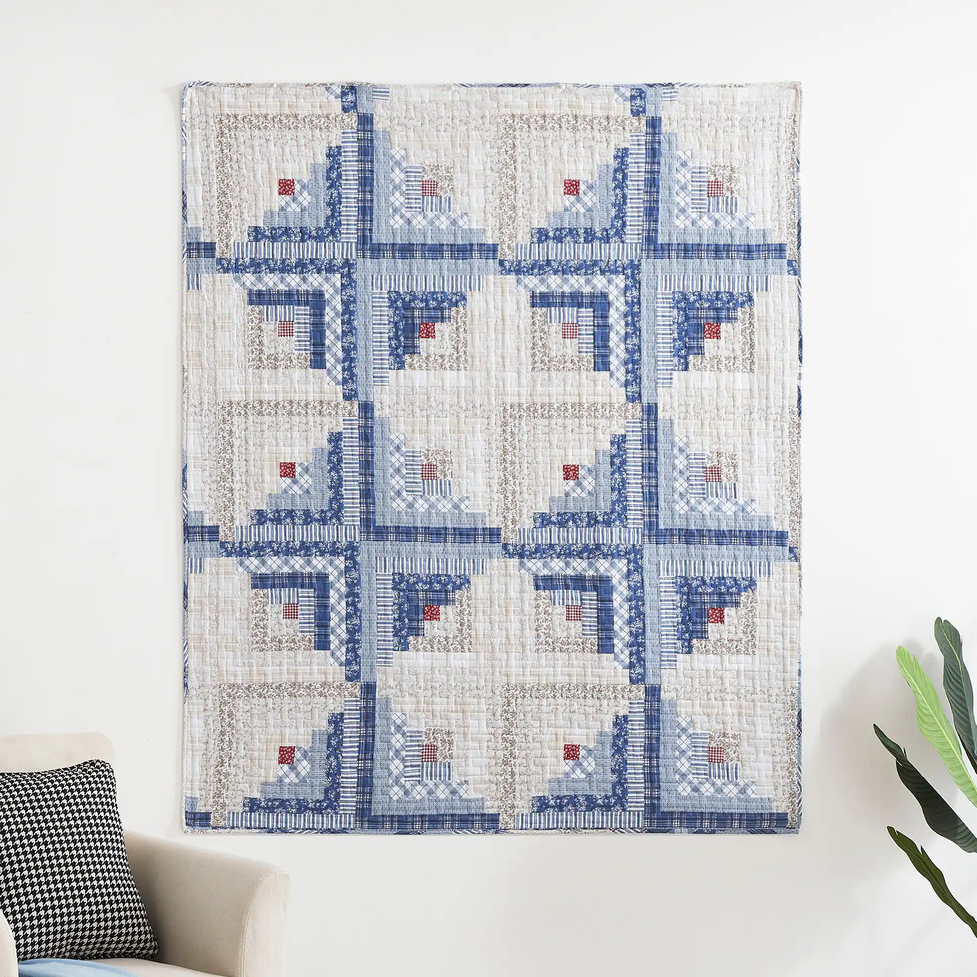 Left. BreeBe - Cottage Cabin Throw - Calico.