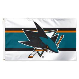 WinCraft - San Jose Sharks 3' x 5' Horizontal Stripe Deluxe Single-Sided Flag - Multicolor