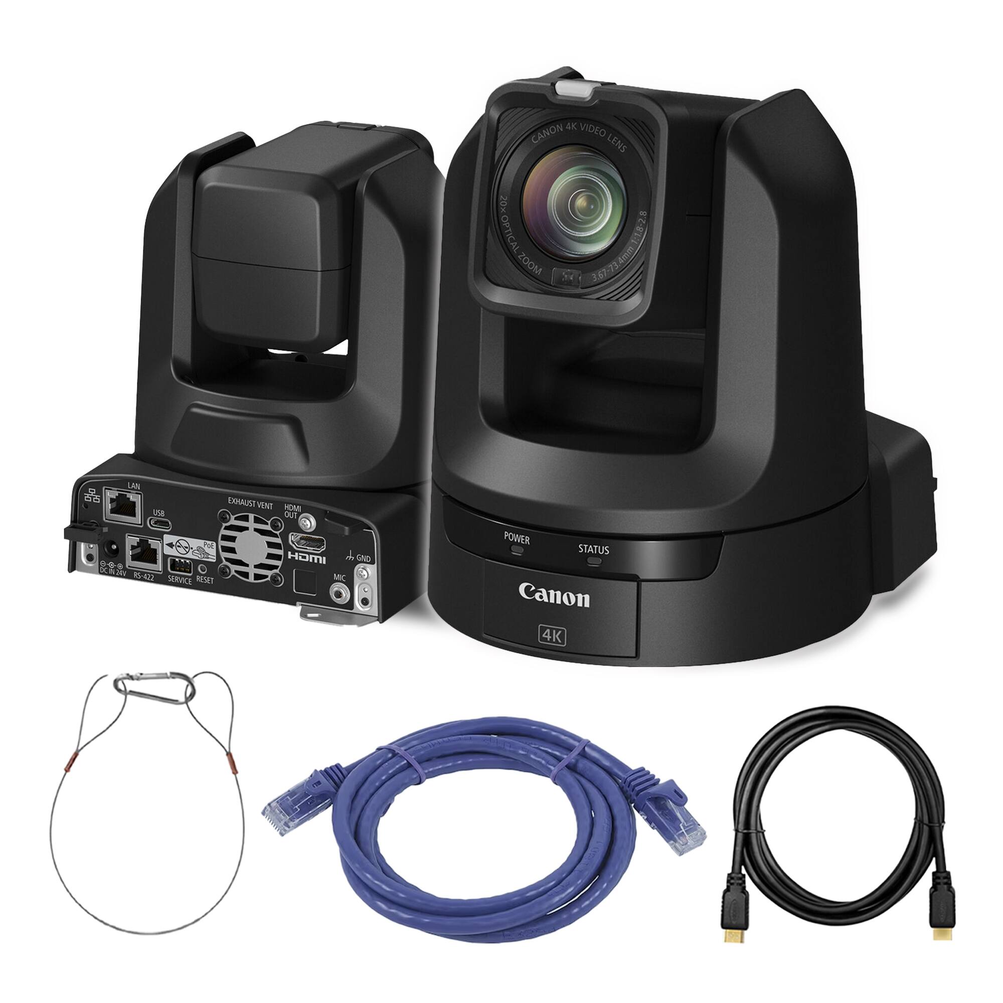 4K VIDEO CANON LENS 20x OPTICAL ZOOM OPTICAL ZOOM S ZR REM 3.67-73.67 LENS da EXHAUST VENT HM. ONI 3 SND AAA 3 n- 8 MIC SARnCE ST POWER STATUS Canon 4K