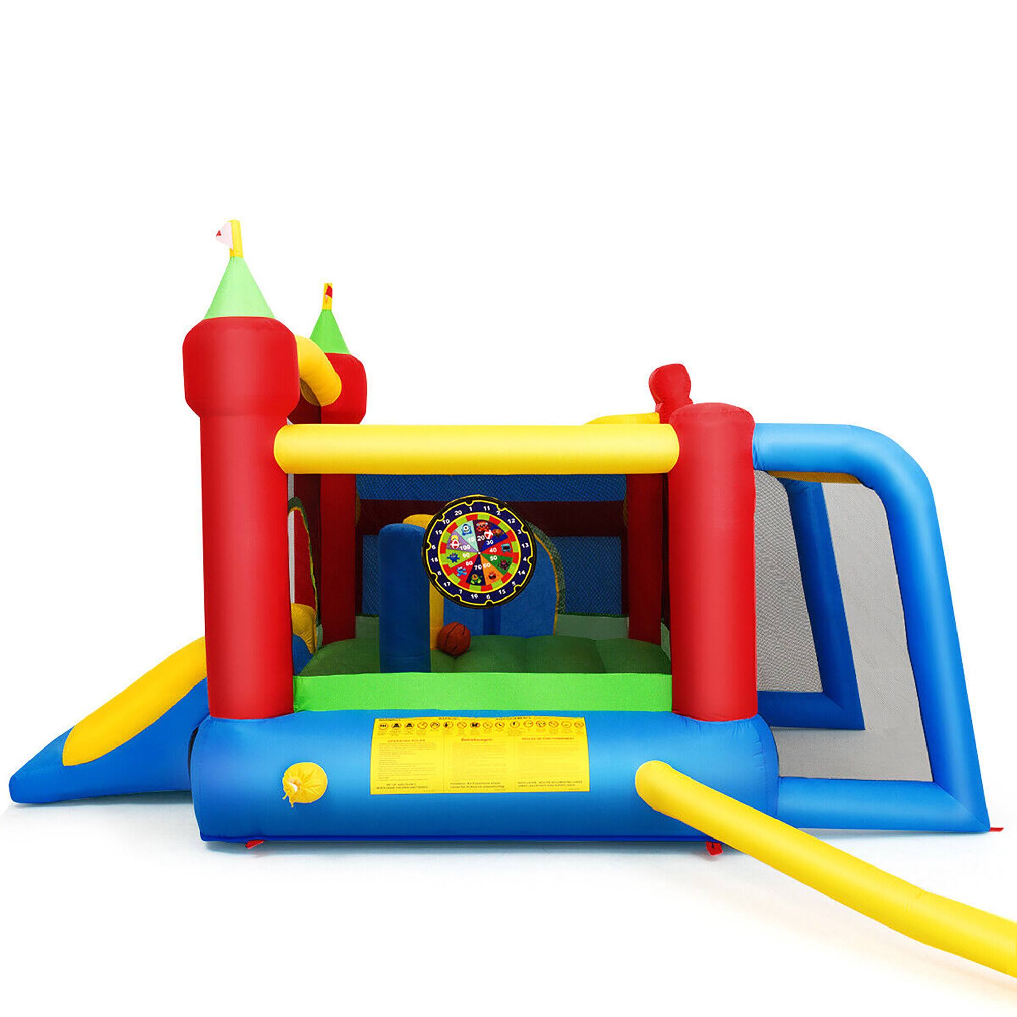 Alt View 8. Gymax - Gymax Inflatable Bounce House Kids Slide Jumping Castle with Ball Pit and Dart Board.