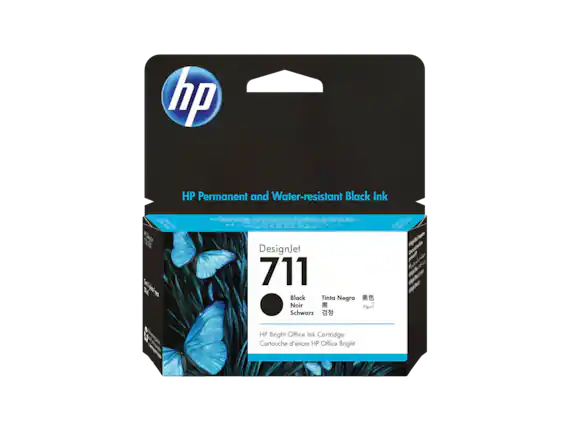 HP Permanent and Water-resistant Black Ink
DesignJet 711
Black / Tinta Negra / Noir / Schwarz
HP Bright Office Ink Cartridge
Cartouche d'encre HP Office Bright