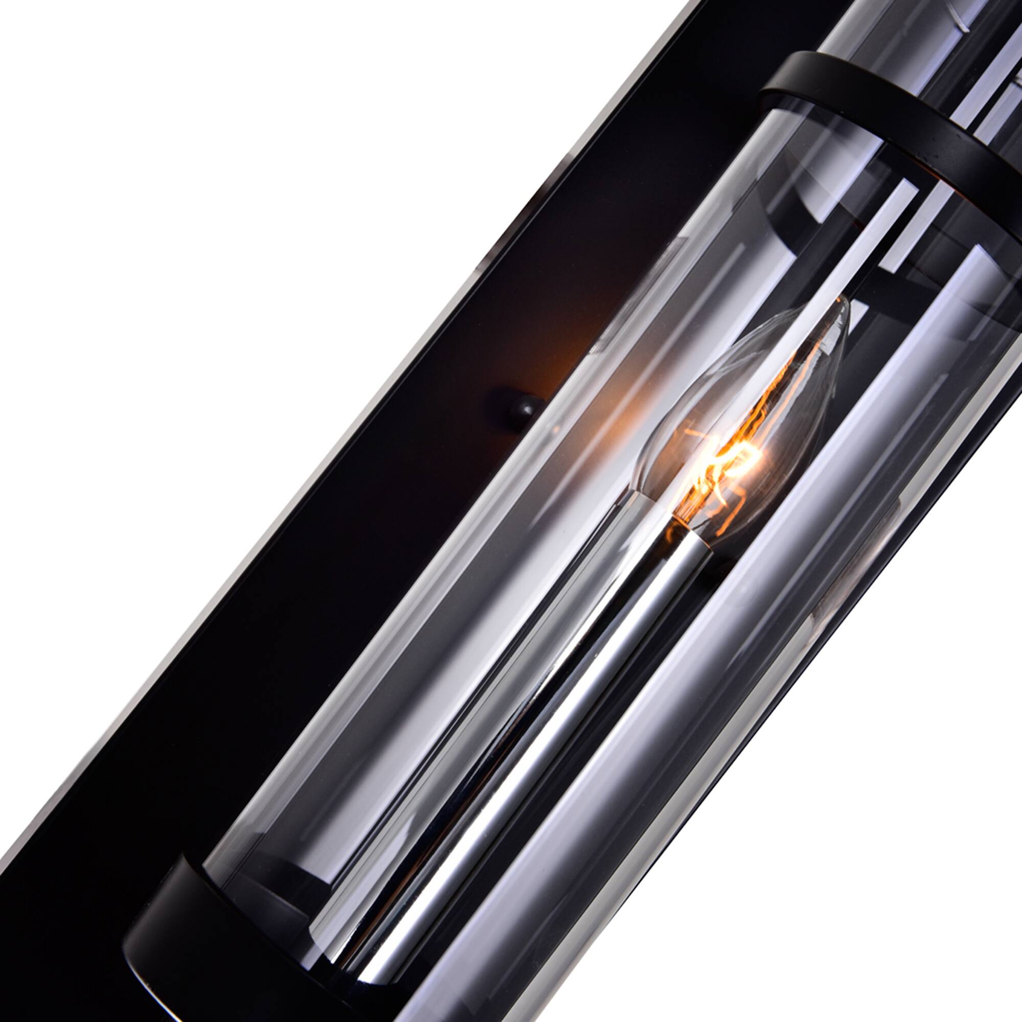 Alt View 1. CWI Lighting - Sierra 1 Light Wall Sconce With Black Finish - Black.