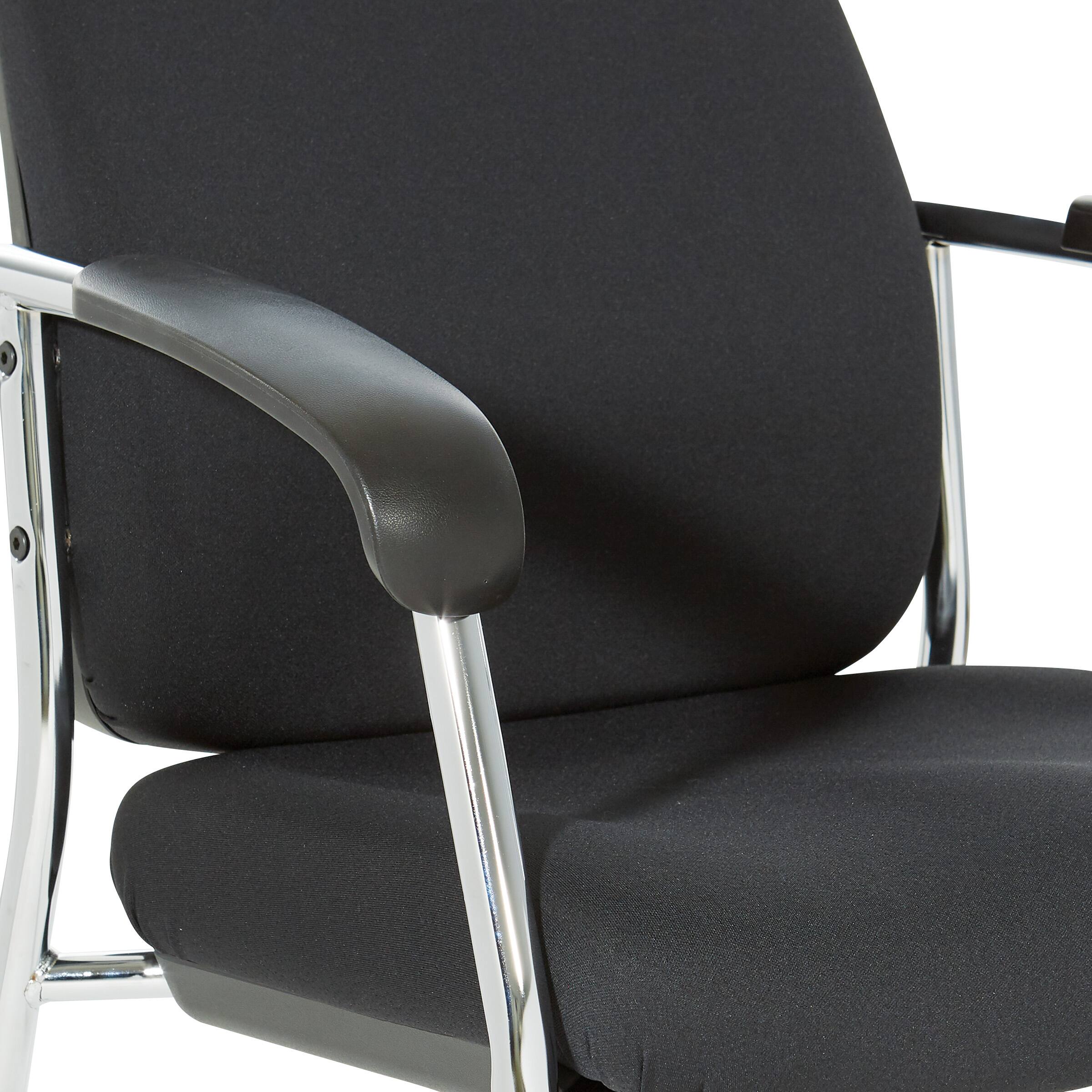 Alt View 2. Office Star Products - Padded Office Visitor's Chair - Black.