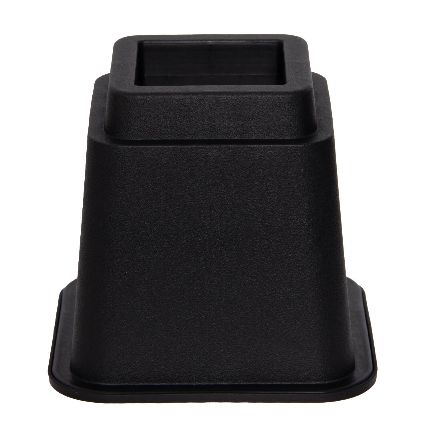Alt View 3. Kings Brand Furniture - Kings Brand Furniture Adjustable Heavy-Duty Bed Risers Set of 4, Black - Black.