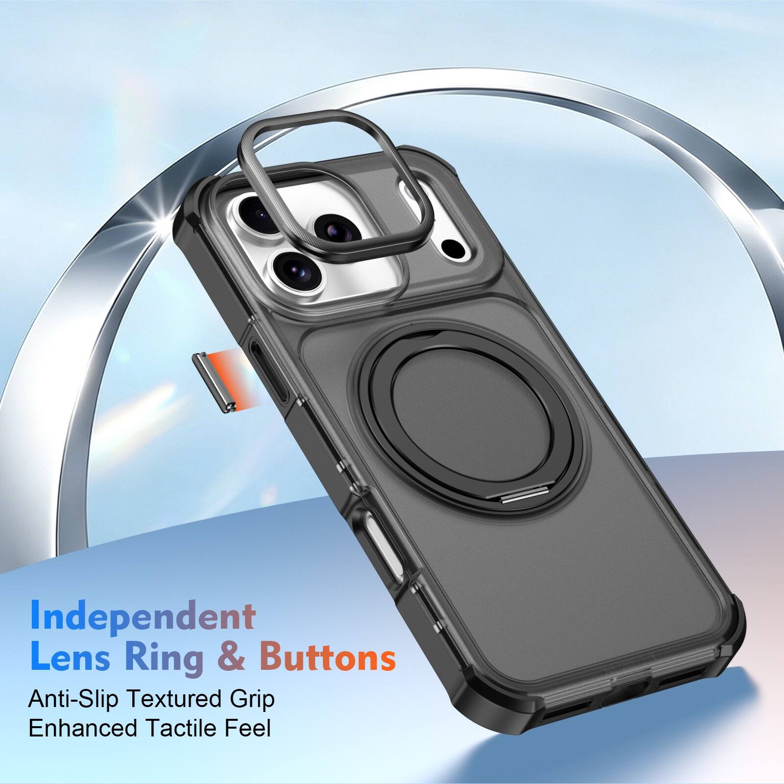 Independent Lens Ring & Buttons  
Anti-Slip Textured Grip  
Enhanced Tactile Feel