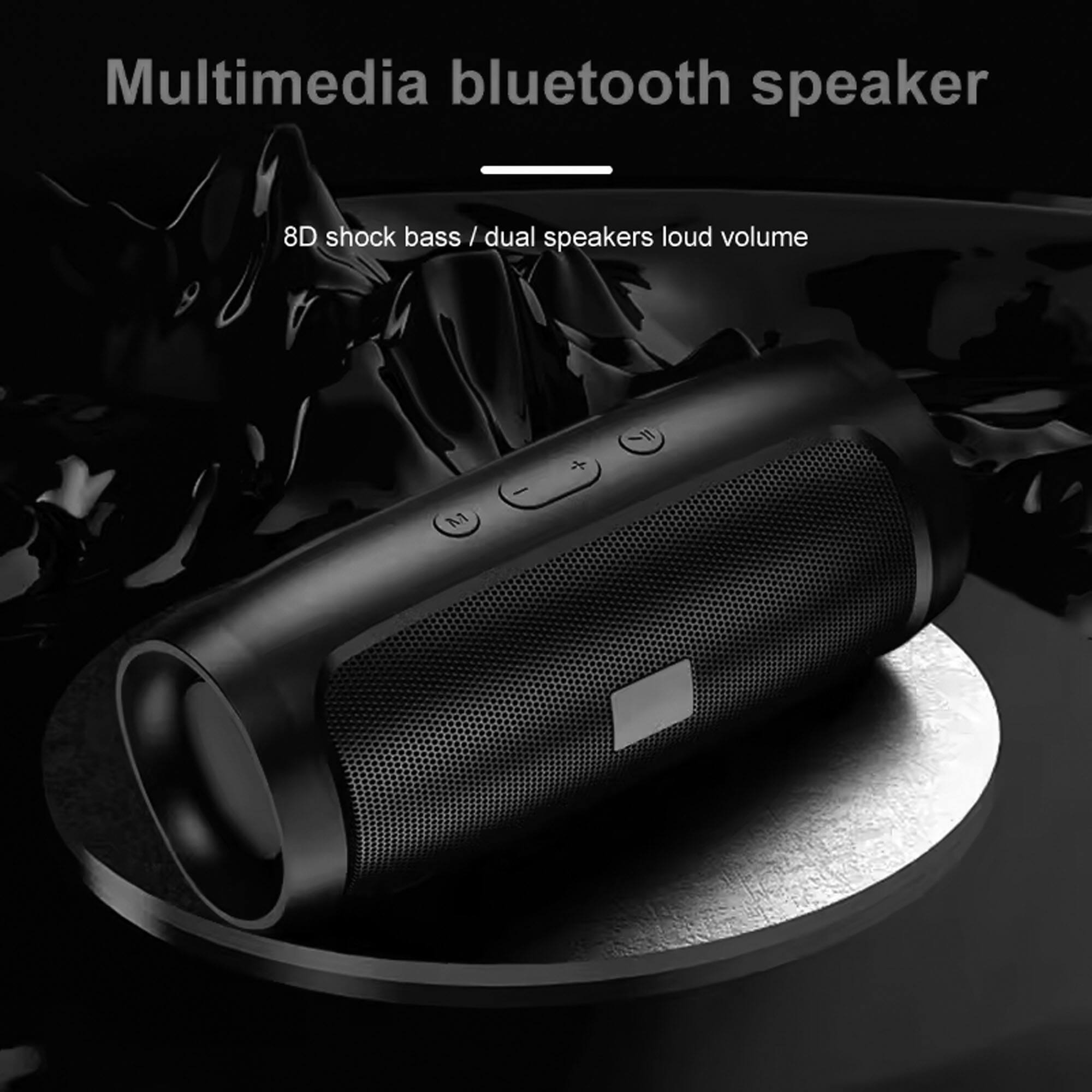 Multimedia bluetooth speaker

8D shock bass / dual speakers loud volume