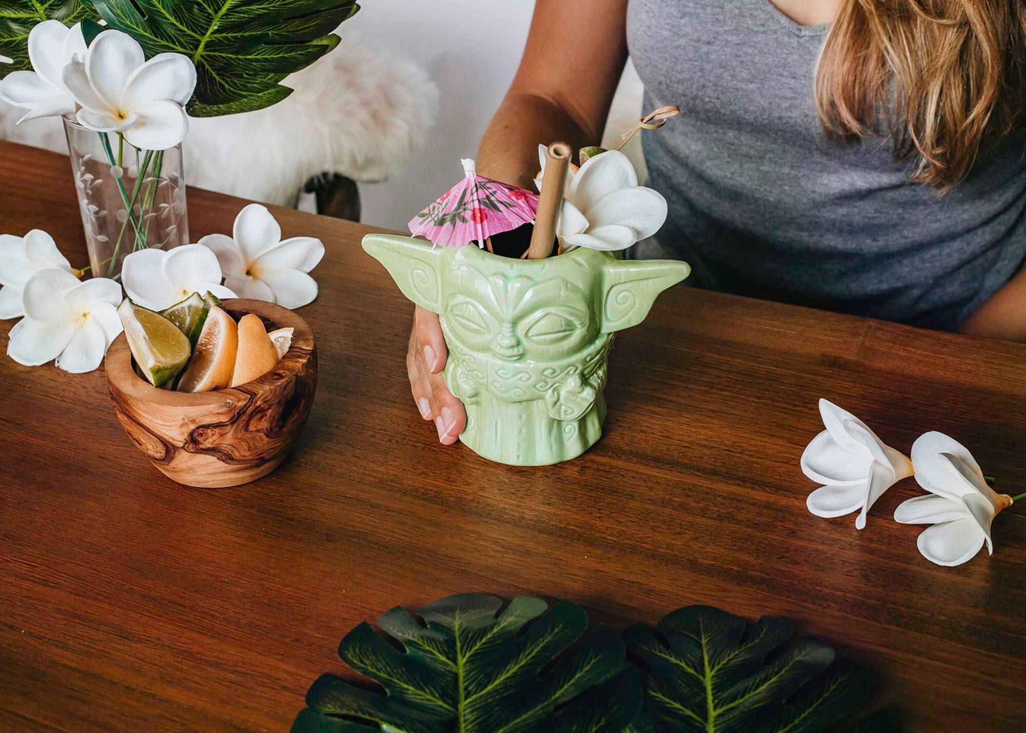 Alt View 4. ThinkGeek - Geeki Tikis The Child "Baby Yoda" Force Pose Mug | Star Wars: The Mandalorian | 16 Ounces - Green.