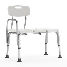 Emma + Oliver - 300 Lb. Capacity Adjustable Bath & Shower Medical Transfer Bench - White