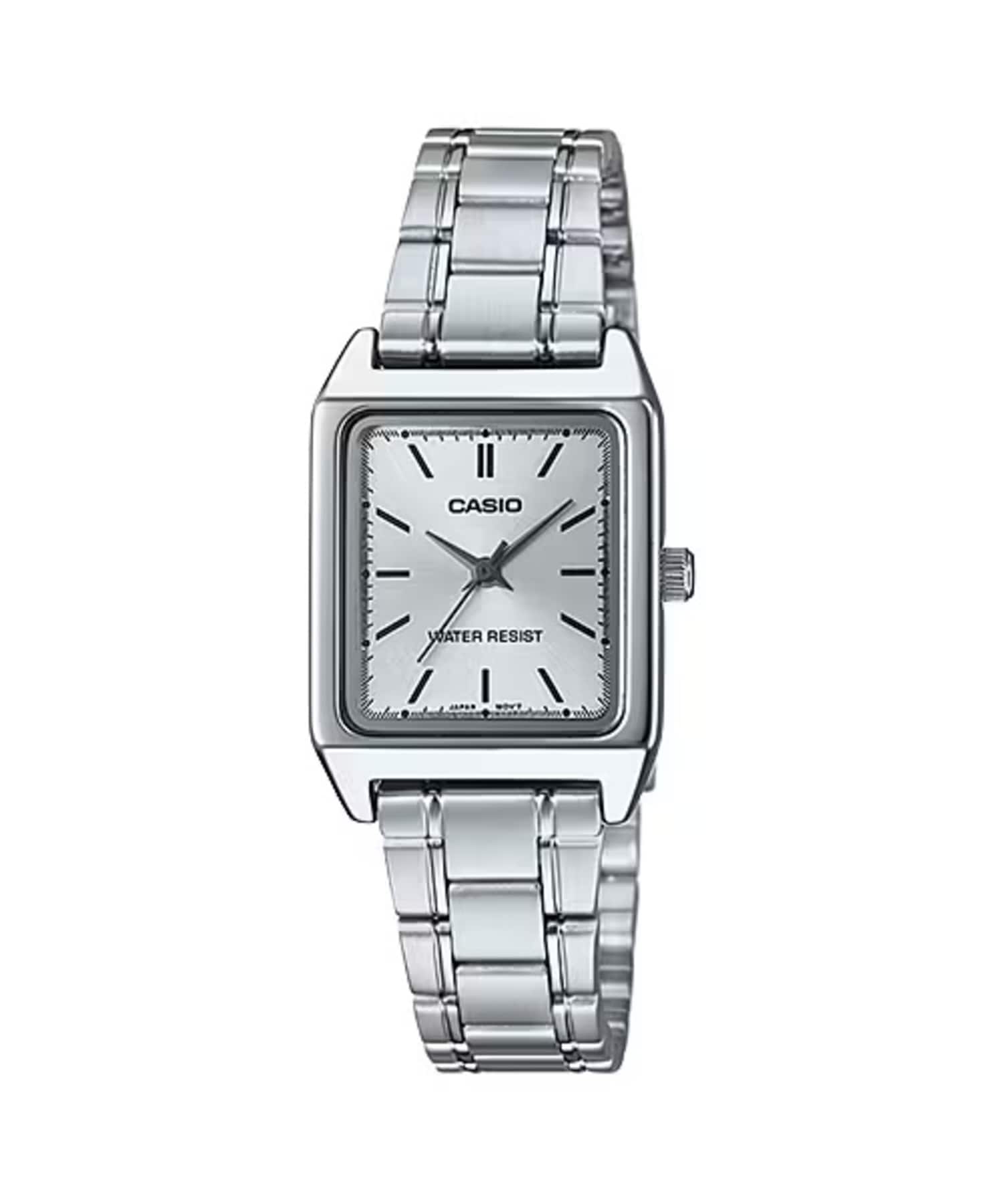 Casio - Women’s Dial Stainless Steel Rectangular Watch - LTP-V007D-7EUDF - Silver price history on PriceWatchPro