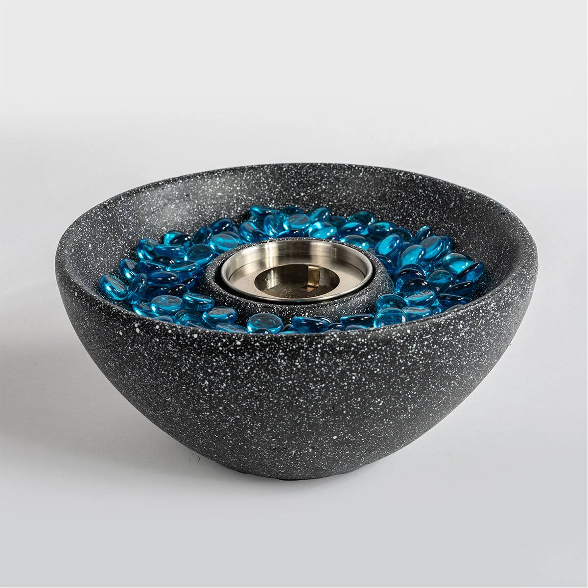 Alt View 1. Siljoy - Tabletop Fire Pit Black Table Top Fire Bowl Outdoor  Indoor Portable Ethanol Fireplace Alcohol Fire Pot.