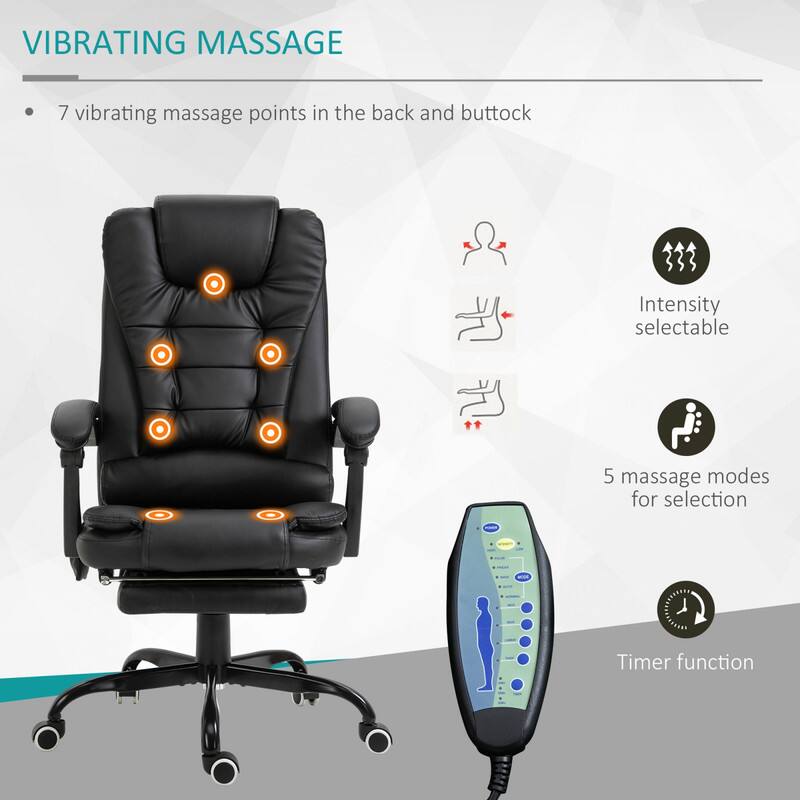 VIBRATING MASSAGE

- 7 vibrating massage points in the back and buttock
- Intensity selectable
- 5 massage modes for selection
- Timer function
