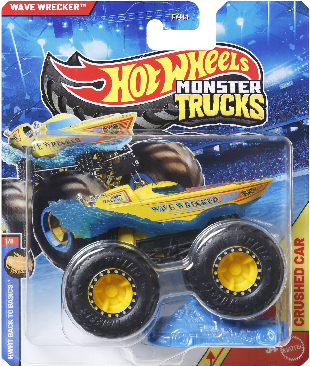 WAVE WRECKER™ FYJ44  
Hot Wheels MONSTER TRUCKS  
1/8  
CRUSHED CAR  
HWMT BACK TO BASICS  
MATTEL