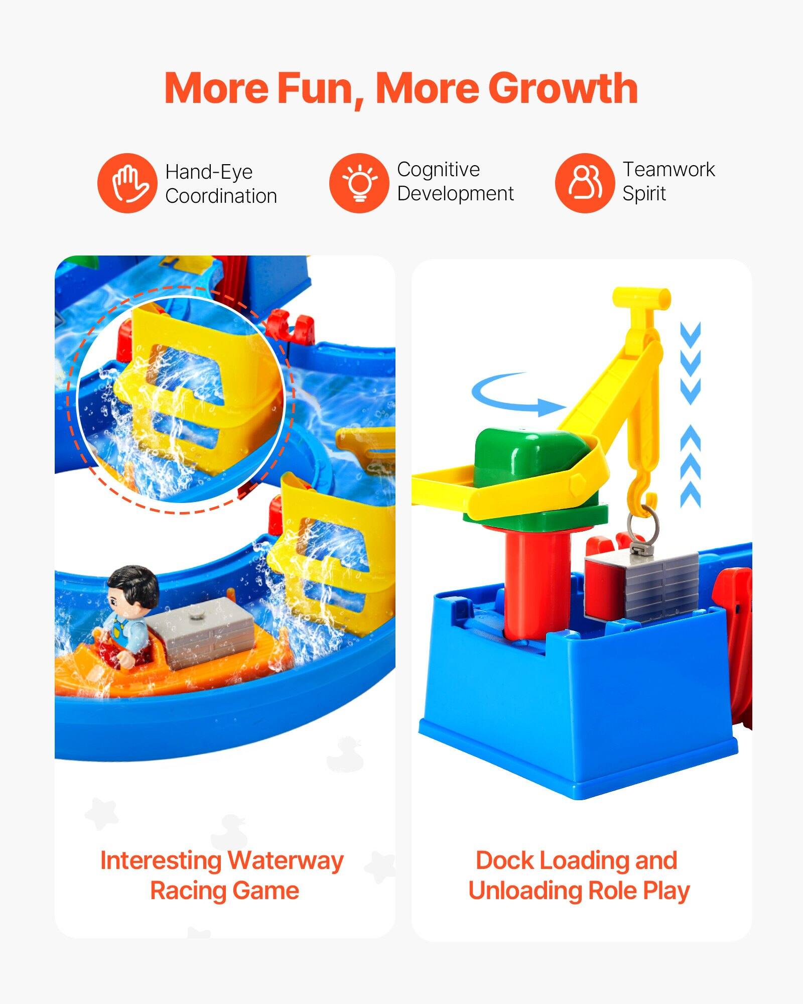 More Fun, More Growth

- Hand-Eye Coordination
- Cognitive Development
- Teamwork Spirit

Interesting Waterway Racing Game

Dock Loading and Unloading Role Play