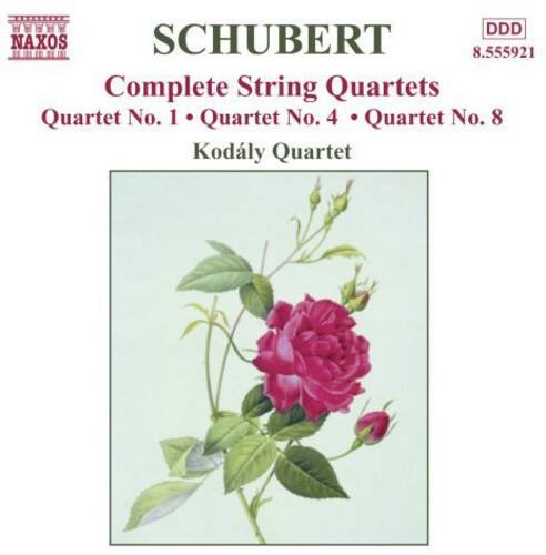SCHUBERT  
Complete String Quartets  
Quartet No. 1 • Quartet No. 4 • Quartet No. 8  
Kodály Quartet  

NAXOS  
8.555921  
DDD
