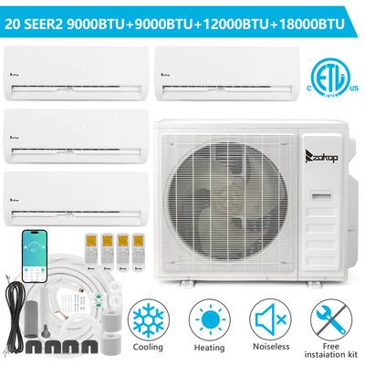 Ktaxon 18000 BTU Slim Ducted Mini Split Heat Pump Air Conditioner 16ft Kit Cover Ktaxon 18000 BTU Slim Ducted Mini Split Heat Pump Air Conditioner 16ft Kit Cover