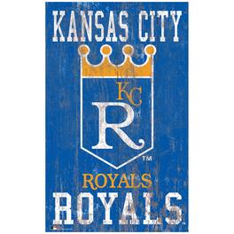 Fan Creations - Kansas City Royals 11'' x 19'' Heritage Distressed Logo Sign - Multicolor
