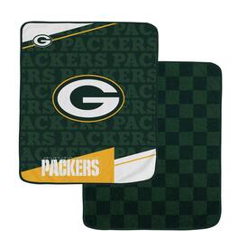 Pegasus - Green Bay Packers 60" x 70" Diagonal Ghost Checkered Double-Sided Blanket - Multicolor