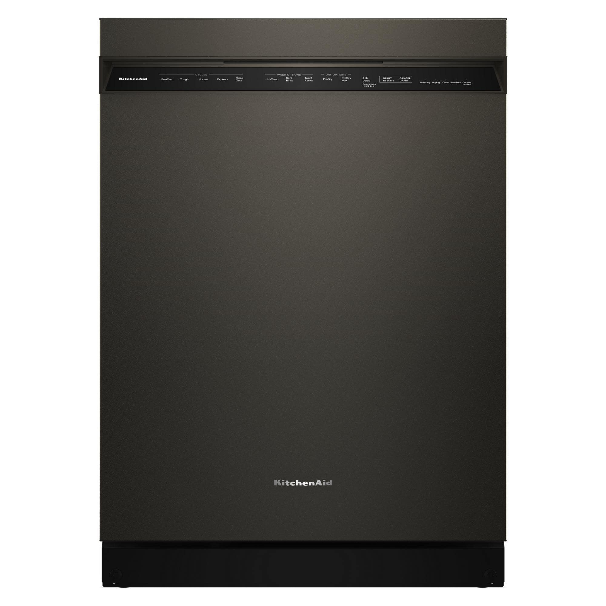 KitchenAid - 24" Front Control Built-In Stainless Steel Tub Dishwasher with Third Level Jet Rack and 41 dBA - Black Ore - Front_Zoom