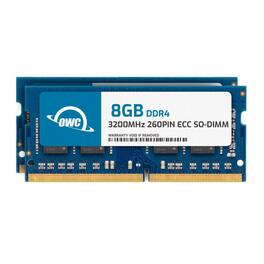 OWC - 16GB (2x8GB) DDR4 3200MHz PC4-25600 CL22 1RX8 ECC Unbuffered SODIMM 1.2V 260-pin Memory RAM - Black Chips