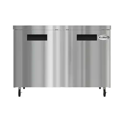 Front. Koolmore - 48 in. Two Door Commercial Undercounter Refrigerator in Stainless-Steel 11 cu. ft. (KM-UCR-2DSS) - Stainless-Steel.