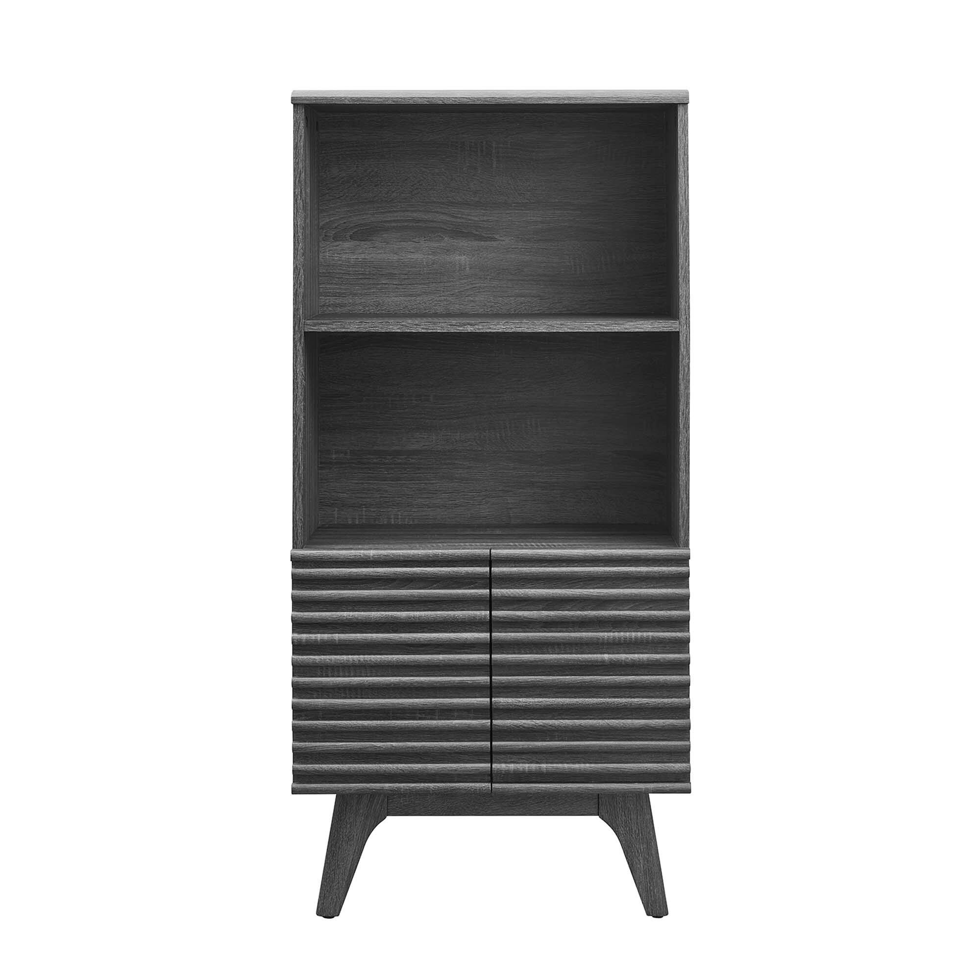 Alt View 4. Modway - Render Display Cabinet Bookshelf by Modway - Charcoal.