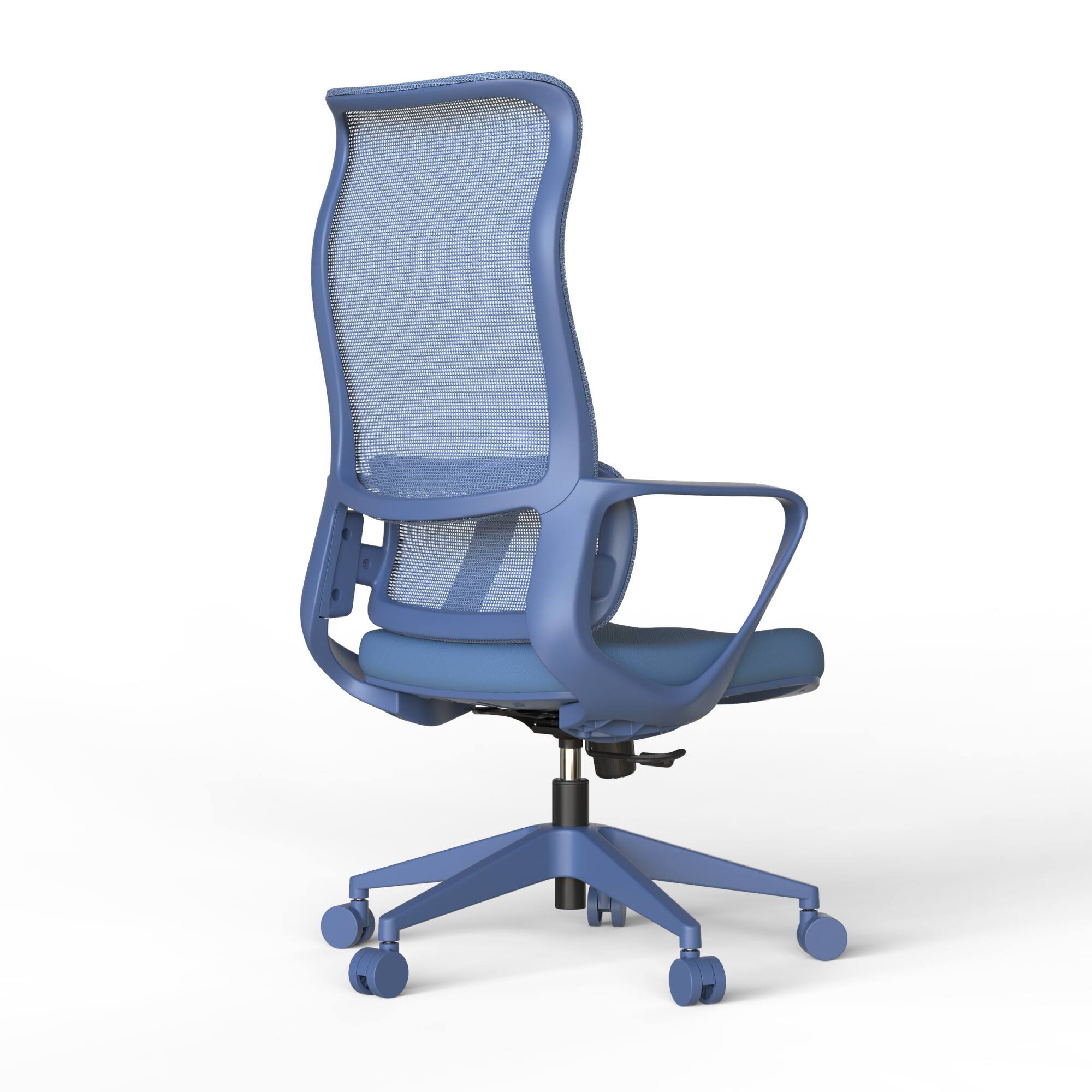 Left. Boyel Living - High-Back Ergonomic Mesh Executive Office Chair with Adjustable Lumbar Support - Blue.
