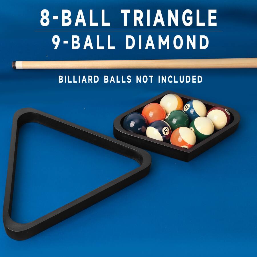 GSE Games & Sports Expert Solid Wood 8 Ball Triangle and 9 Ball Diamond ...