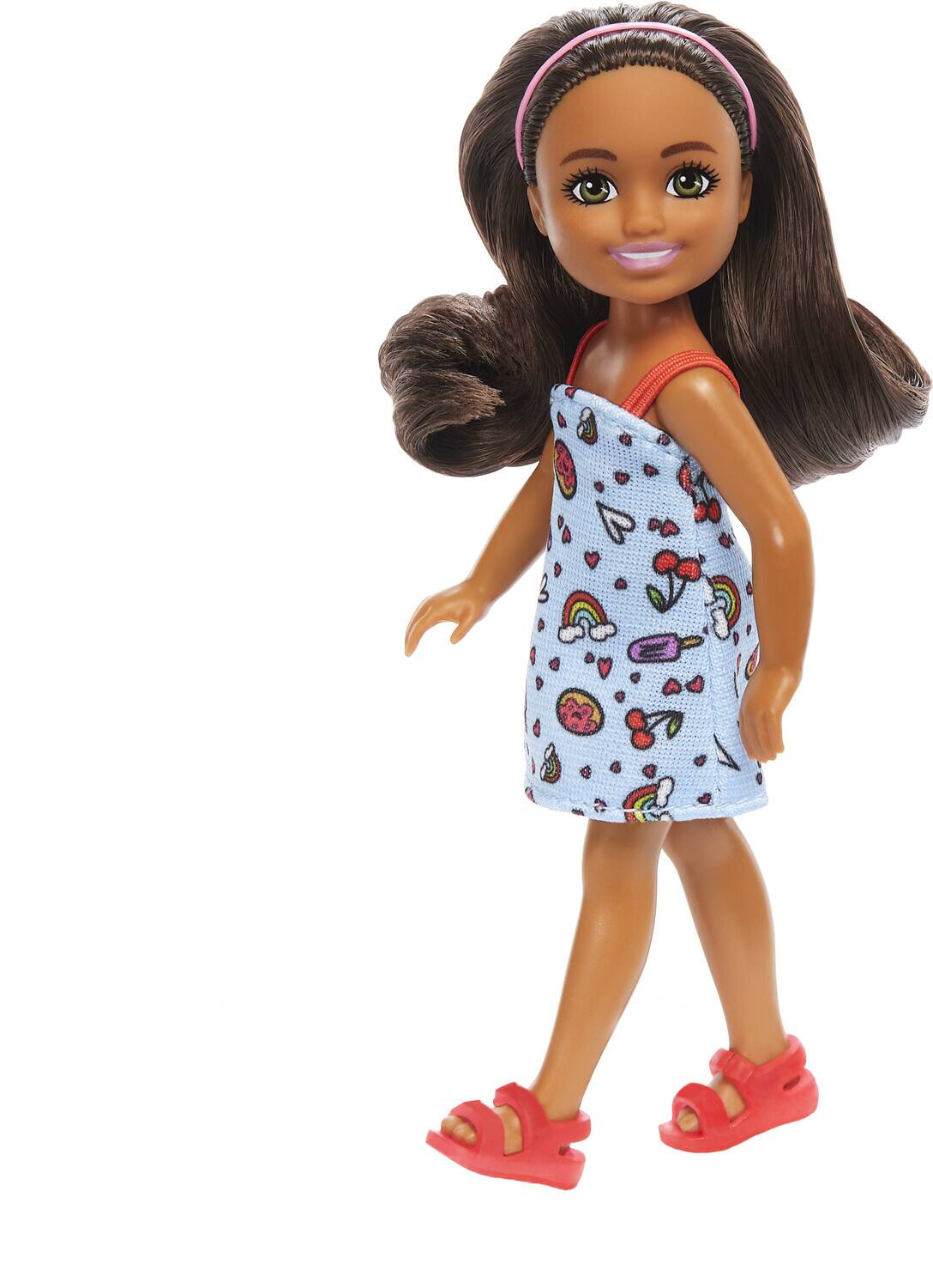 Front. Mattel - Barbie Chelsea Friend, Blue Dress & Headband   - COLLECTIBLES - Multicolor.