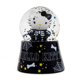 Silver Buffalo - Sanrio Hello Kitty Black Skeleton Mini Light-Up Snow Globe | 3 Inches Tall - Multi-Colored