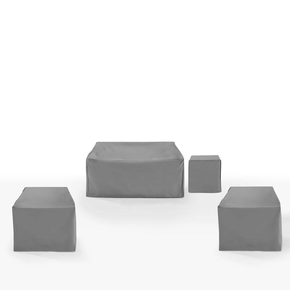 Alt View 2. Crosley Furniture - 4Pc Outdoor Furniture Cover Set - 2 Chairs - Gray.
