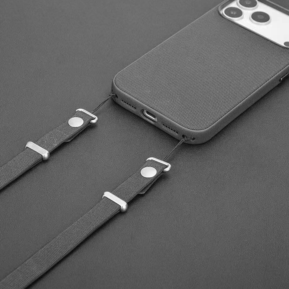 Alt View 6. Nakedcellphone - Woven Combo for iPhone 17 Pro - Tough Case + Magnetic Wallet + Crossbody Strap (Compatible with MagSafe) - Green.