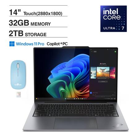 14" Touch (2880x1800)
32GB MEMORY
2TB STORAGE
intel CORE ULTRA 7
Windows 11 Pro Copilot+PC