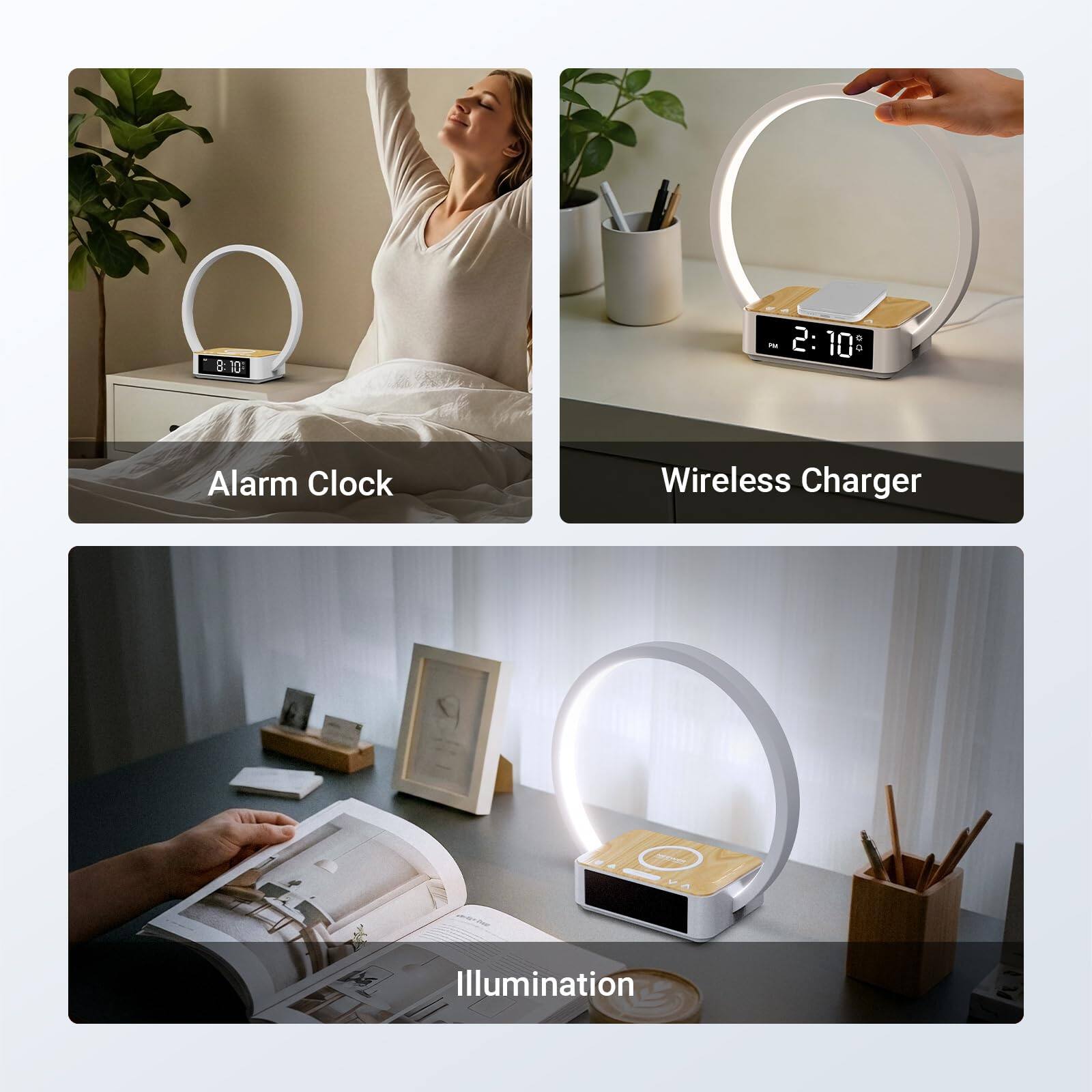 10: T 2: 2:10  
10 : Alarm Clock Wireless Charger Illumination