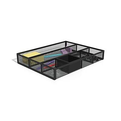 Alt View 1. TRU RED - TRU RED™ 6 Compartment Mesh Drawer Organizer, Matte Black (TR57545) - Matte Black.