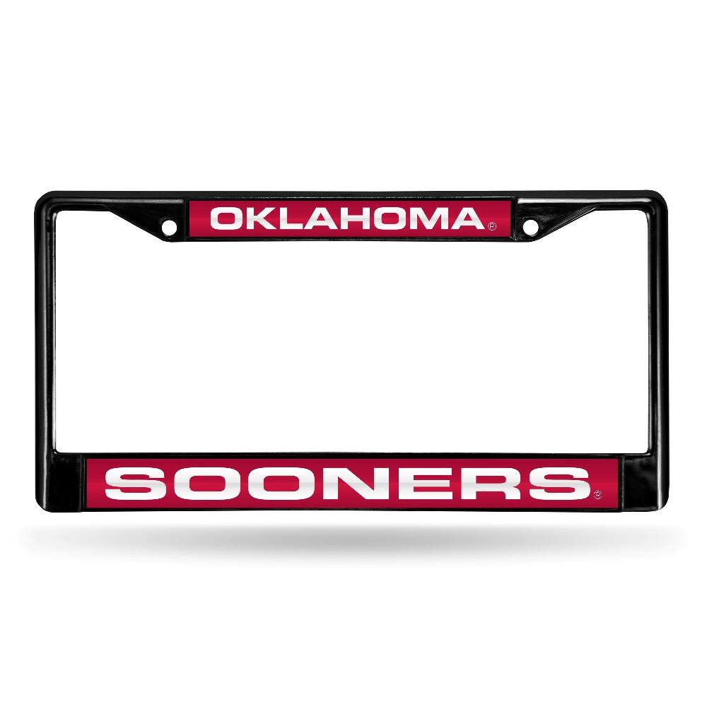 Oklahoma Sooners Black Metal Laser Cut License Plate Frame