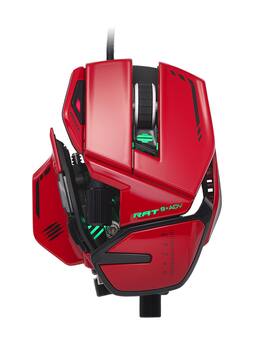 Mad Catz - R.A.T. 8+ ADV Highly Customizable Gaming Mouse with 20000 DPI Optical Sensor 60 Million Clicks - Wired - Red - Wired - Black