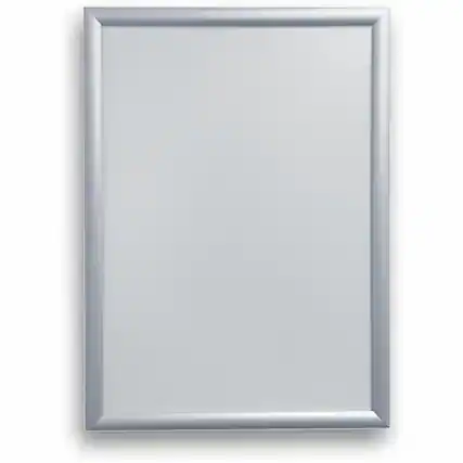 Front. Deflecto - Deflecto Wall Mount Snap Frame 12.25 x 18.25 Size Holds 11 17 Front Loading Anti glare Aluminum Plastic Silver.