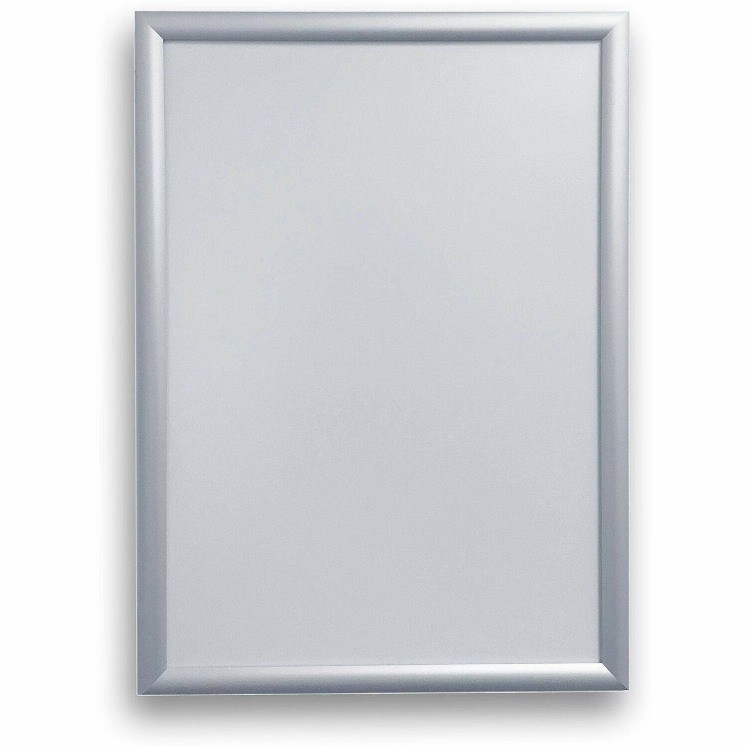 Front. Deflecto - Deflecto Wall Mount Snap Frame 12.25  x 18.25  Size Holds 11  17   Front Loading Anti glare Aluminum Plastic Silver.