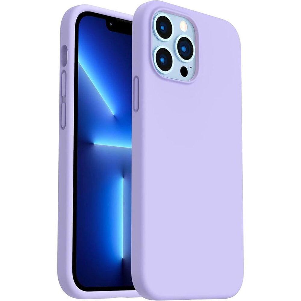 Front. Entronix - Entronix Liquid Silicone Case for iPhone 12 Pro Max - Soft Touch and Durable Protection - Purple.