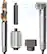 Front. Fentgo - Air Styling and Drying System, 5 in 1 Hair Styler with Automatic Curlers Hot Air Brush Styler and Dryer for Hair Styling - Gray.