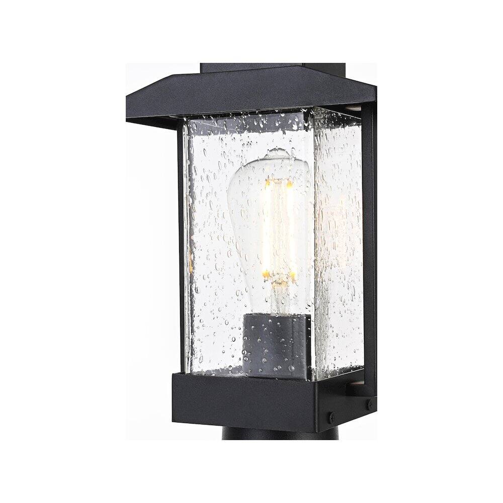 Alt View 3. Elegant Lighting - Tioga 7 inch Outdoor Pendant in Black - Black.