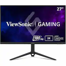 27" ViewSonic Gaming Monitor with AMD FreeSync Premium Technology, 180Hz Refresh Rate, and 2K Resolution.