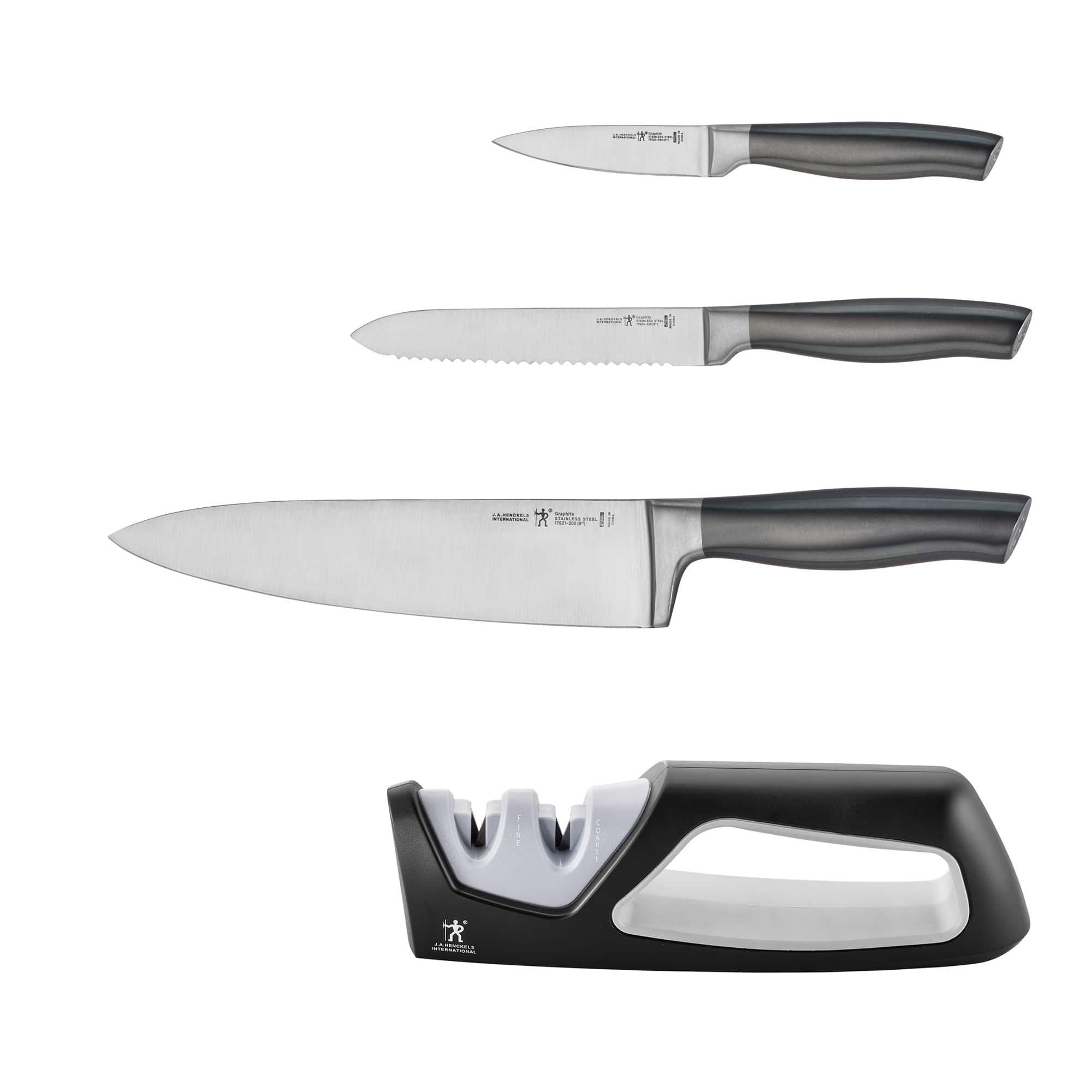 Henckels - Graphite 4-pc Starter Knife Set - Stainless Steel