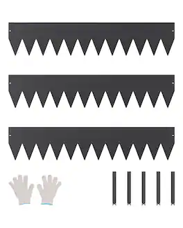 VEVOR - Steel Landscape Edging, 3 Packs 40 x 8 in Rust-Resistant Metal Landscape Edging, Bendable Garden Edging Border - Black