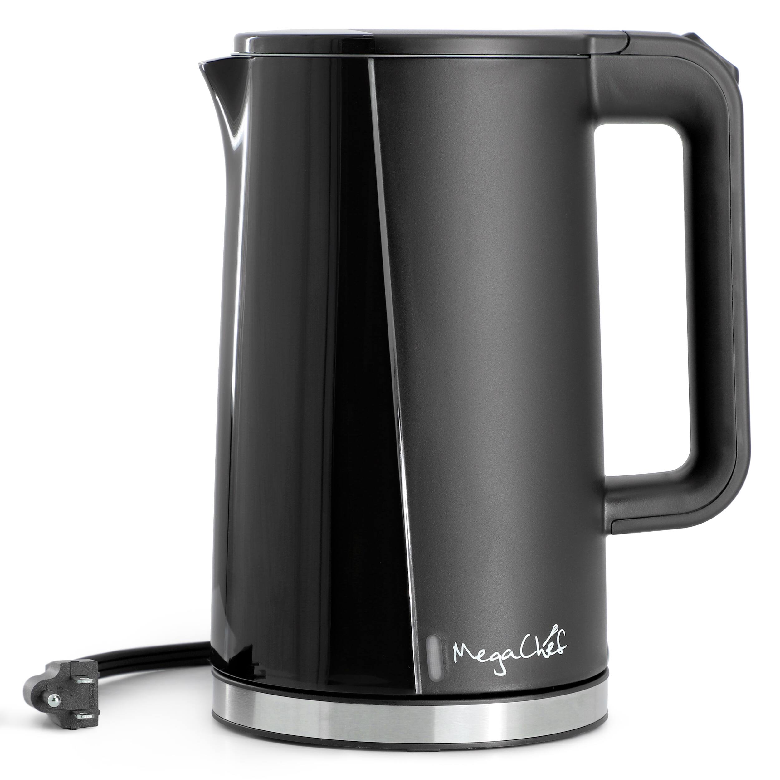 Alt View 1. MegaChef - MegaChef 1.8 Quart Stainless Steel Electric Tea Kettle in Black - Black.
